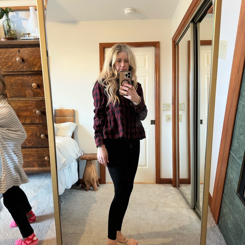 Madewell Plaid Peplum